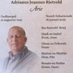 Arie Rietveld overleden